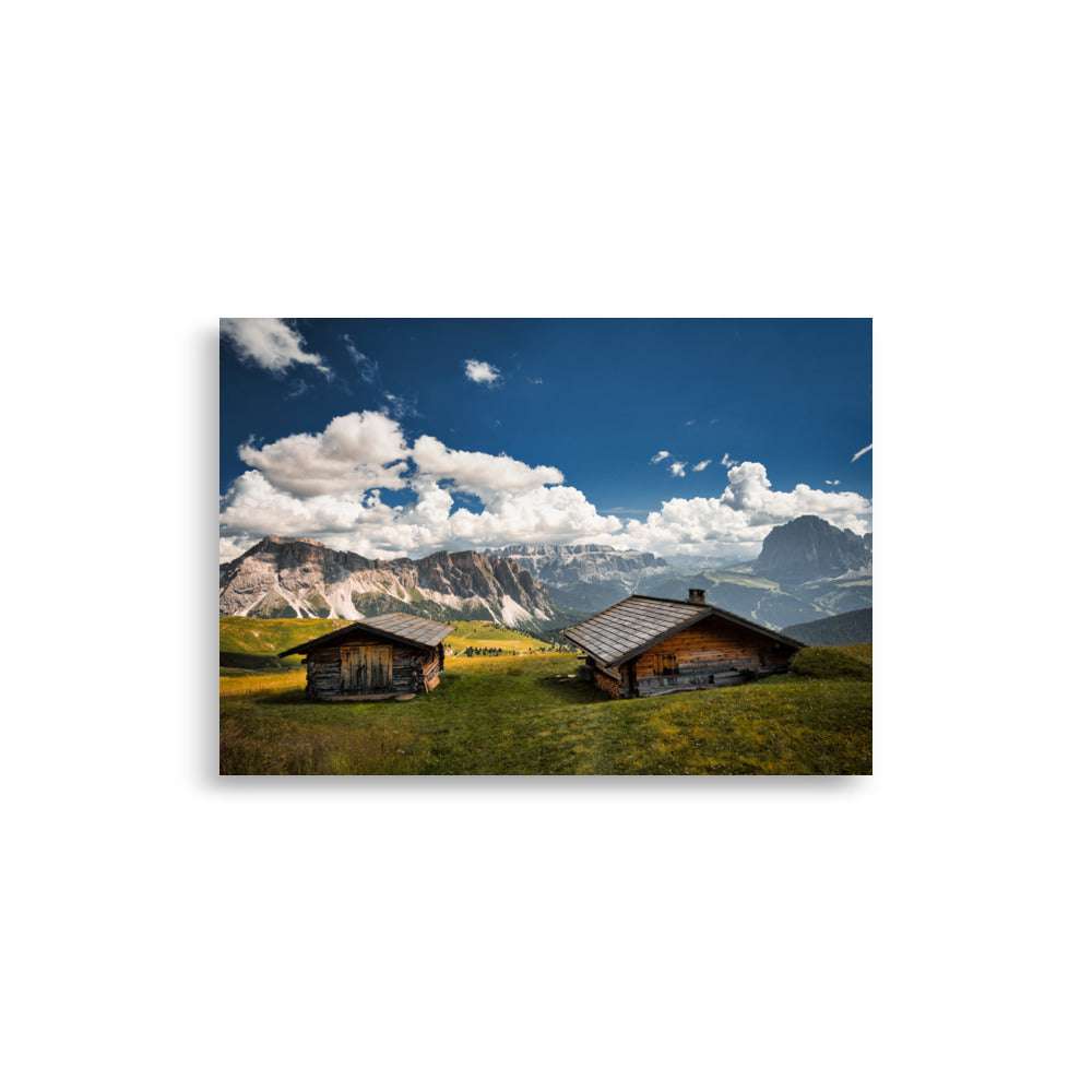 Almhütten Dolomiten Poster