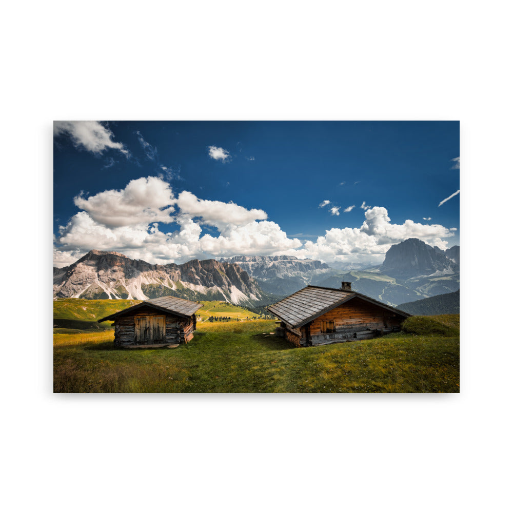 Almhütten Dolomiten Poster