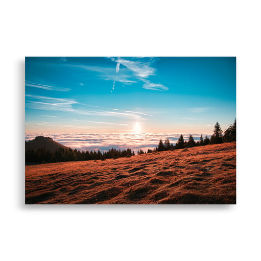 Sonnenaufgang über den Wolken Poster