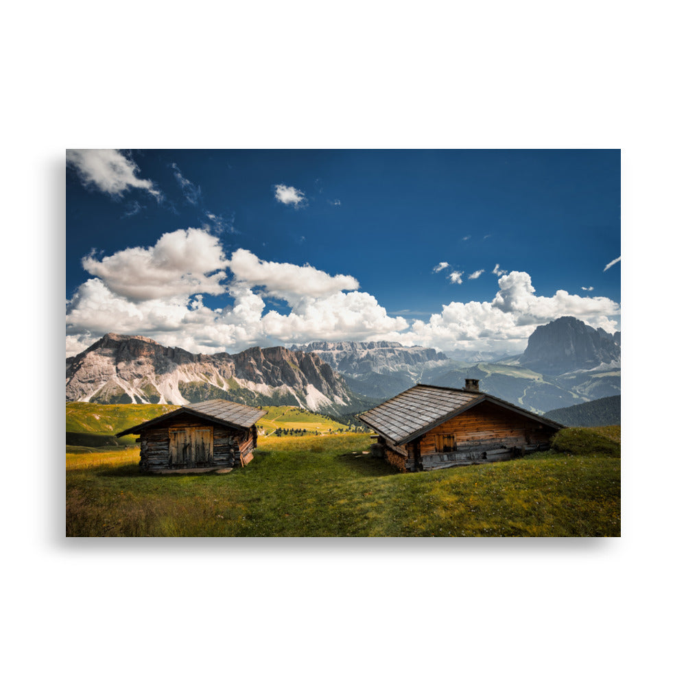 Almhütten Dolomiten Poster